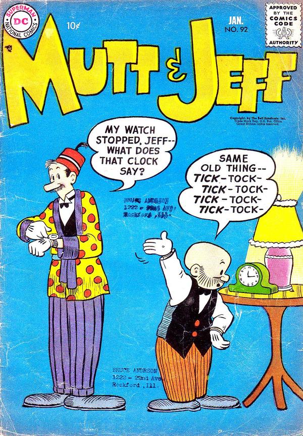 Mutt & Jeff #92 cover
