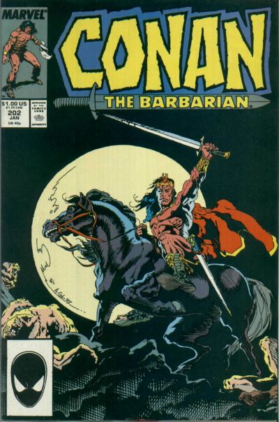 Conan the Barbarian #202 cover