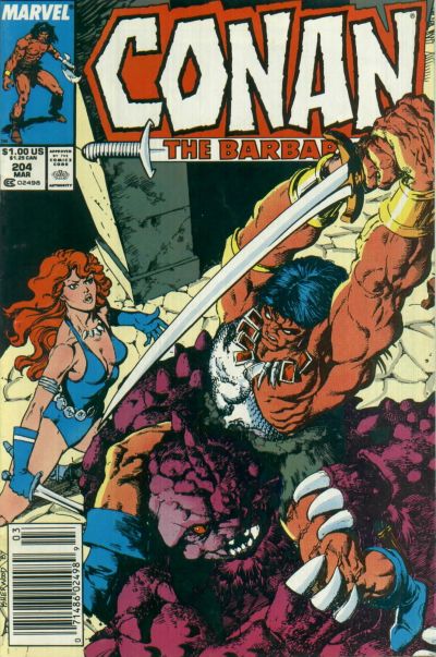 Conan the Barbarian #204 cover