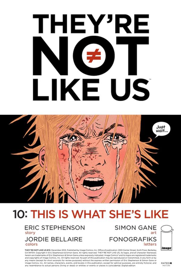 They're Not Like Us #10 cover