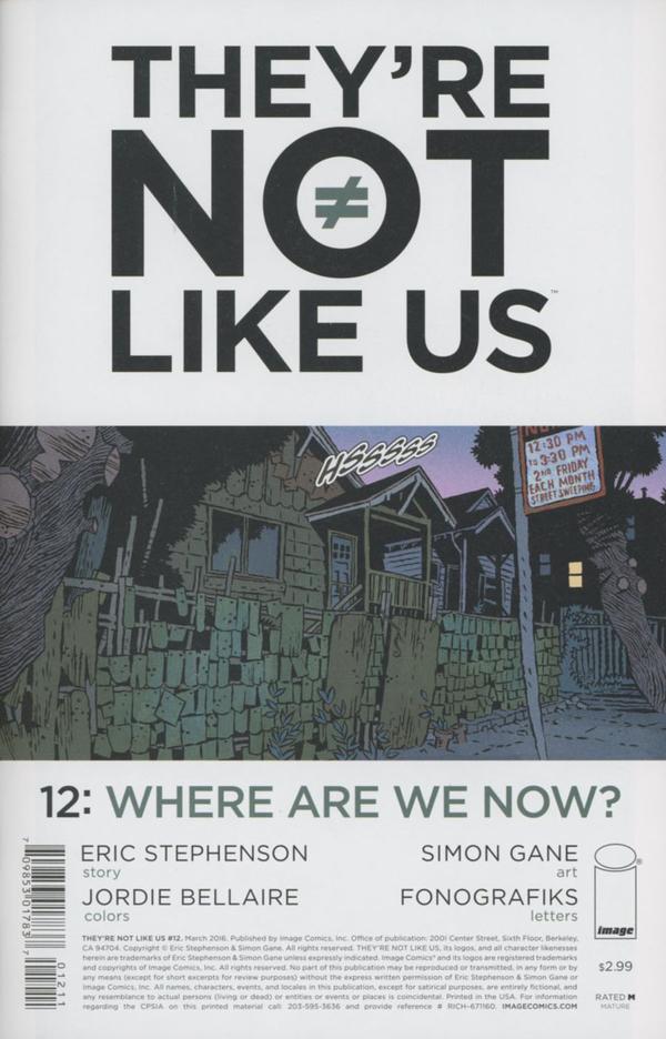 They're Not Like Us #12 cover