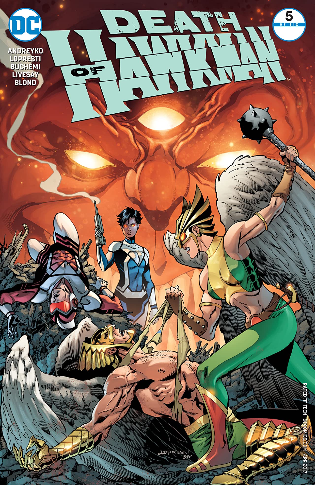 Death of Hawkman #5 cover