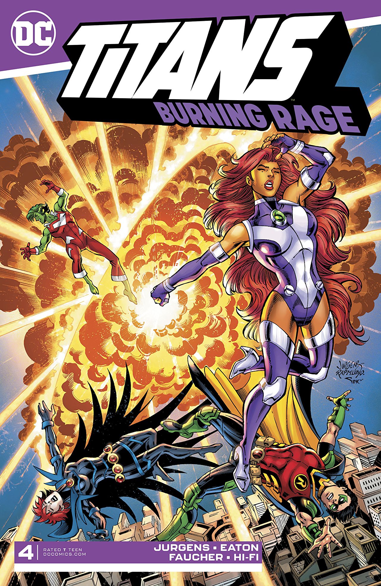 Titans: Burning Rage #4 cover