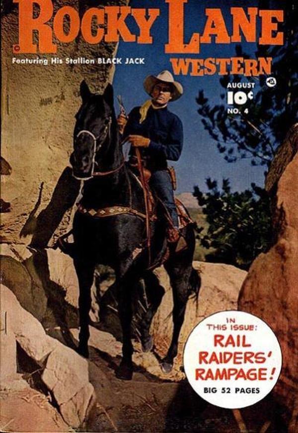 Rocky Lane Western #4 cover