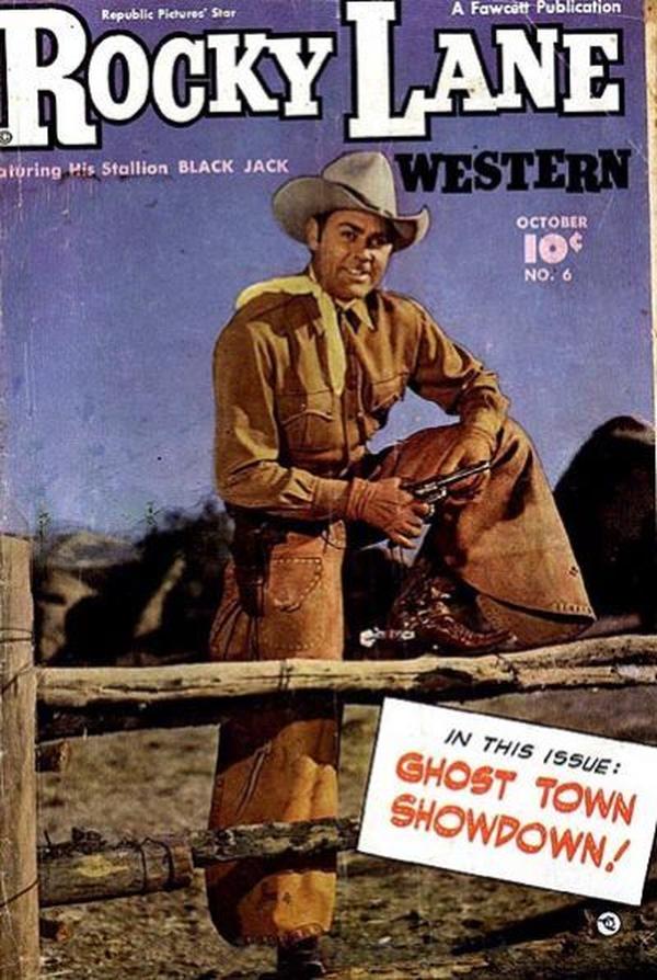 Rocky Lane Western #6 cover