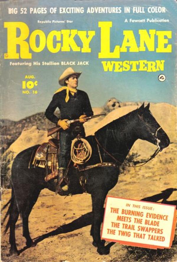 Rocky Lane Western #16 cover