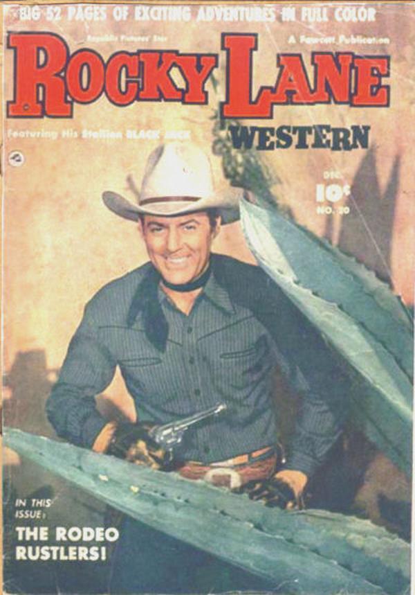 Rocky Lane Western #20 cover