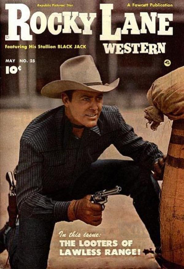 Rocky Lane Western #25 cover