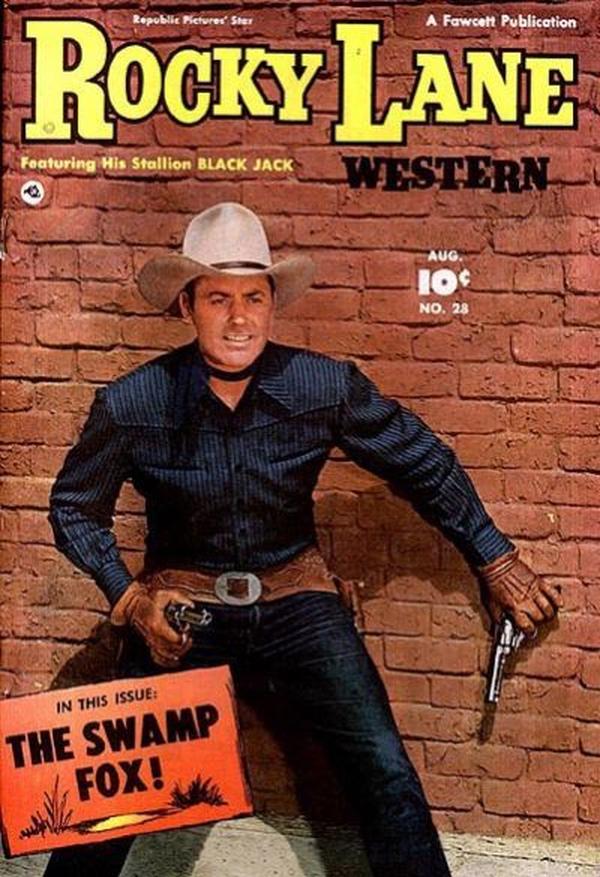 Rocky Lane Western #28 cover
