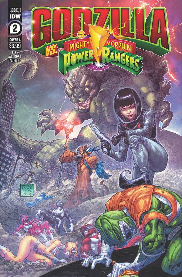 Godzilla vs. The Mighty Morphin Power Rangers #2 cover