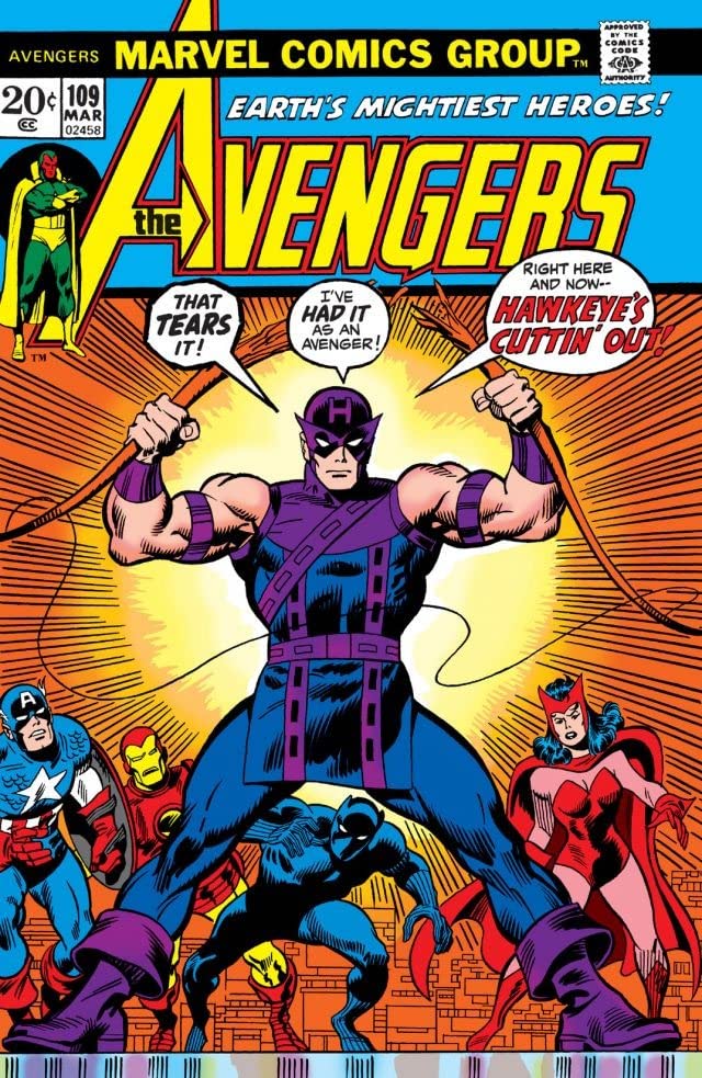 The Avengers #109 cover