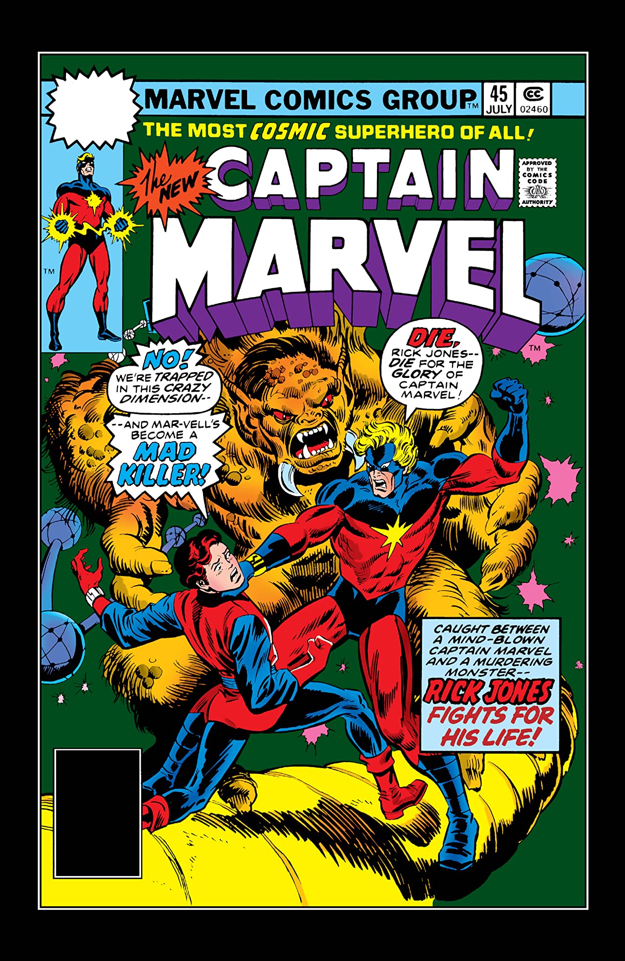 Captain Marvel #45 cover