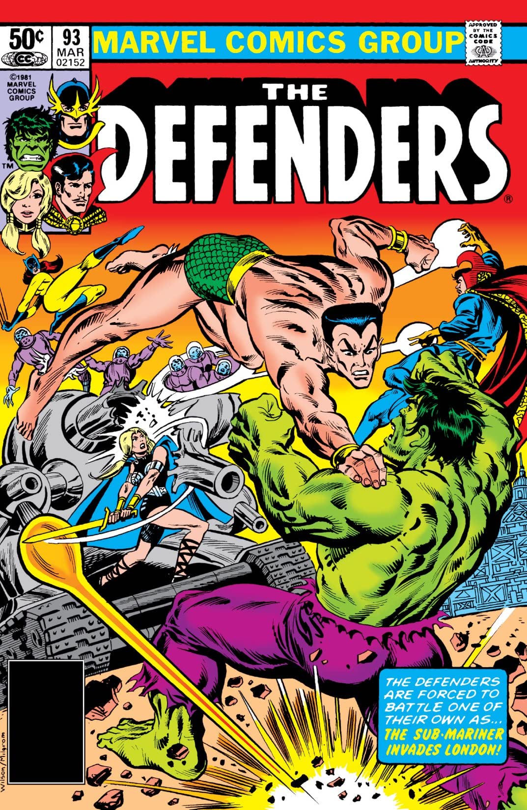 The Defenders #93 cover
