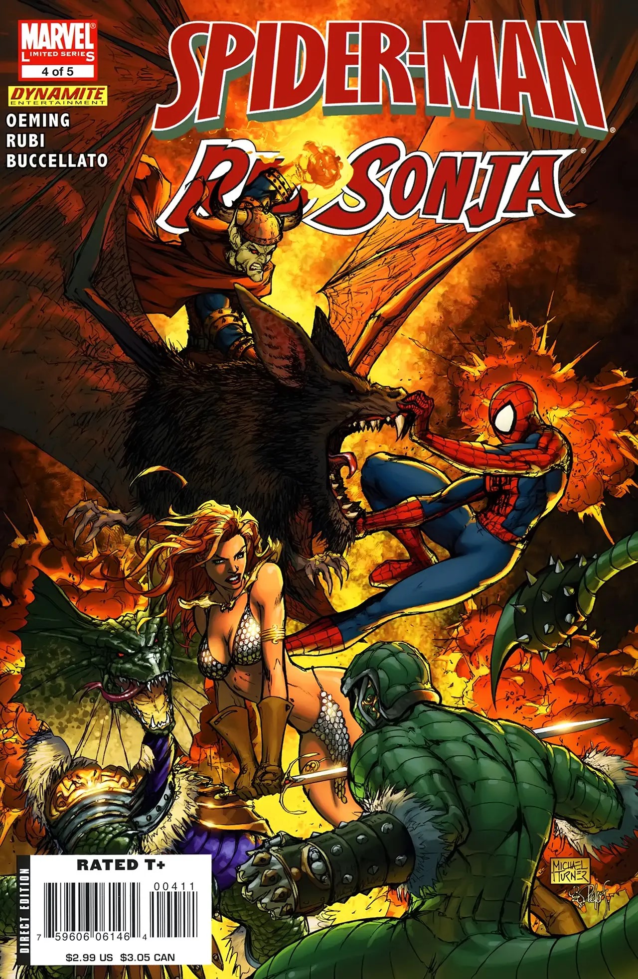 Spider-Man / Red Sonja #4 cover