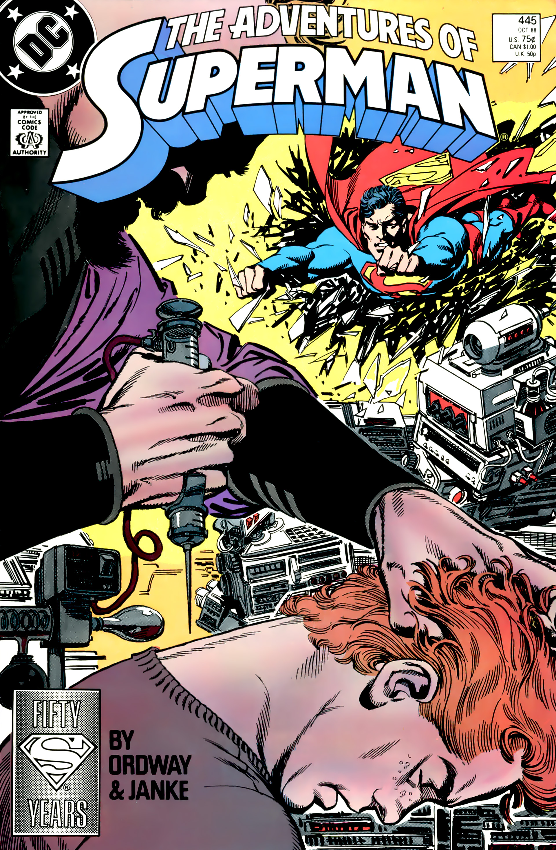 Adventures of Superman #445 cover