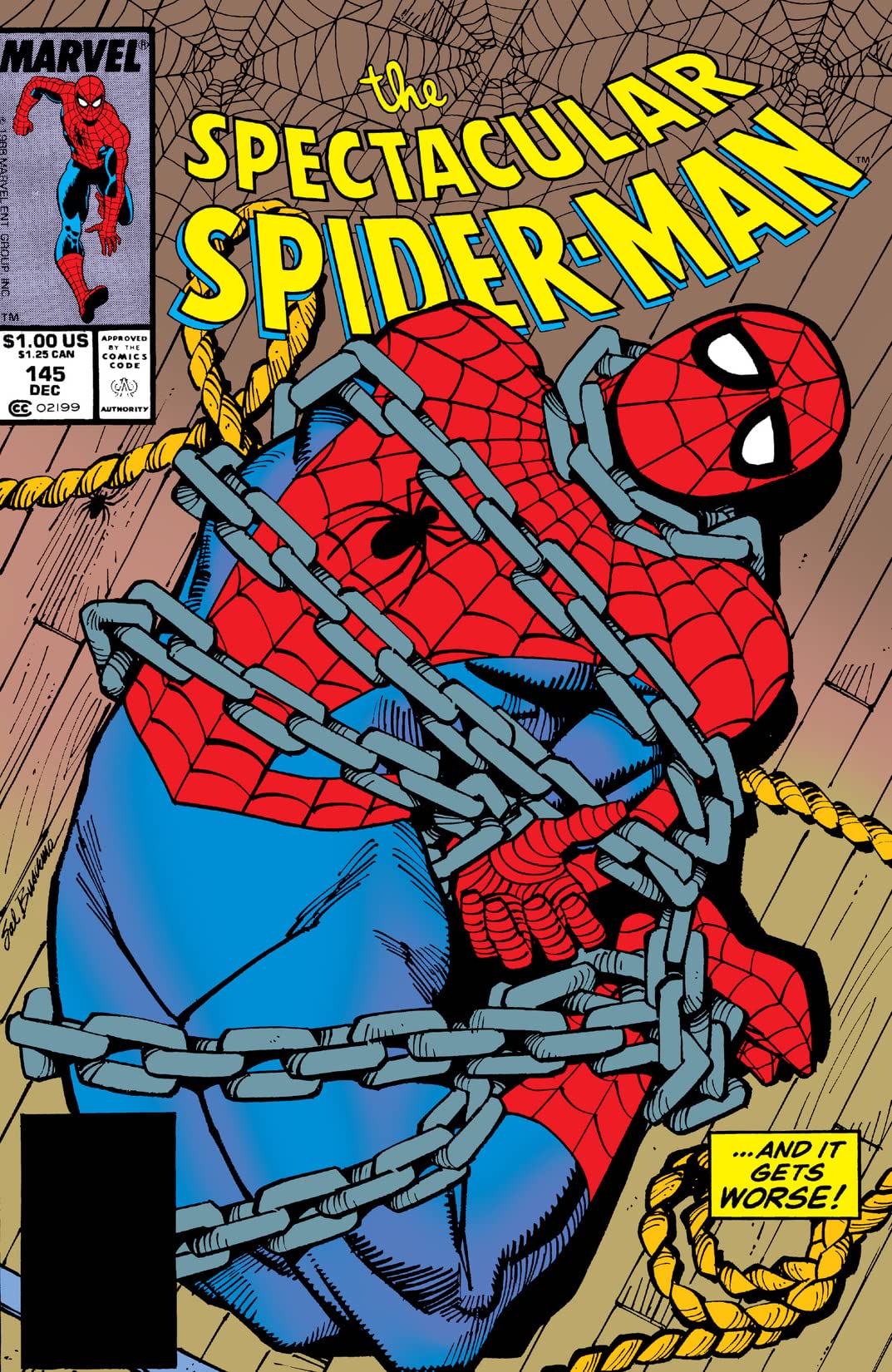 The Spectacular Spider-Man #145 cover