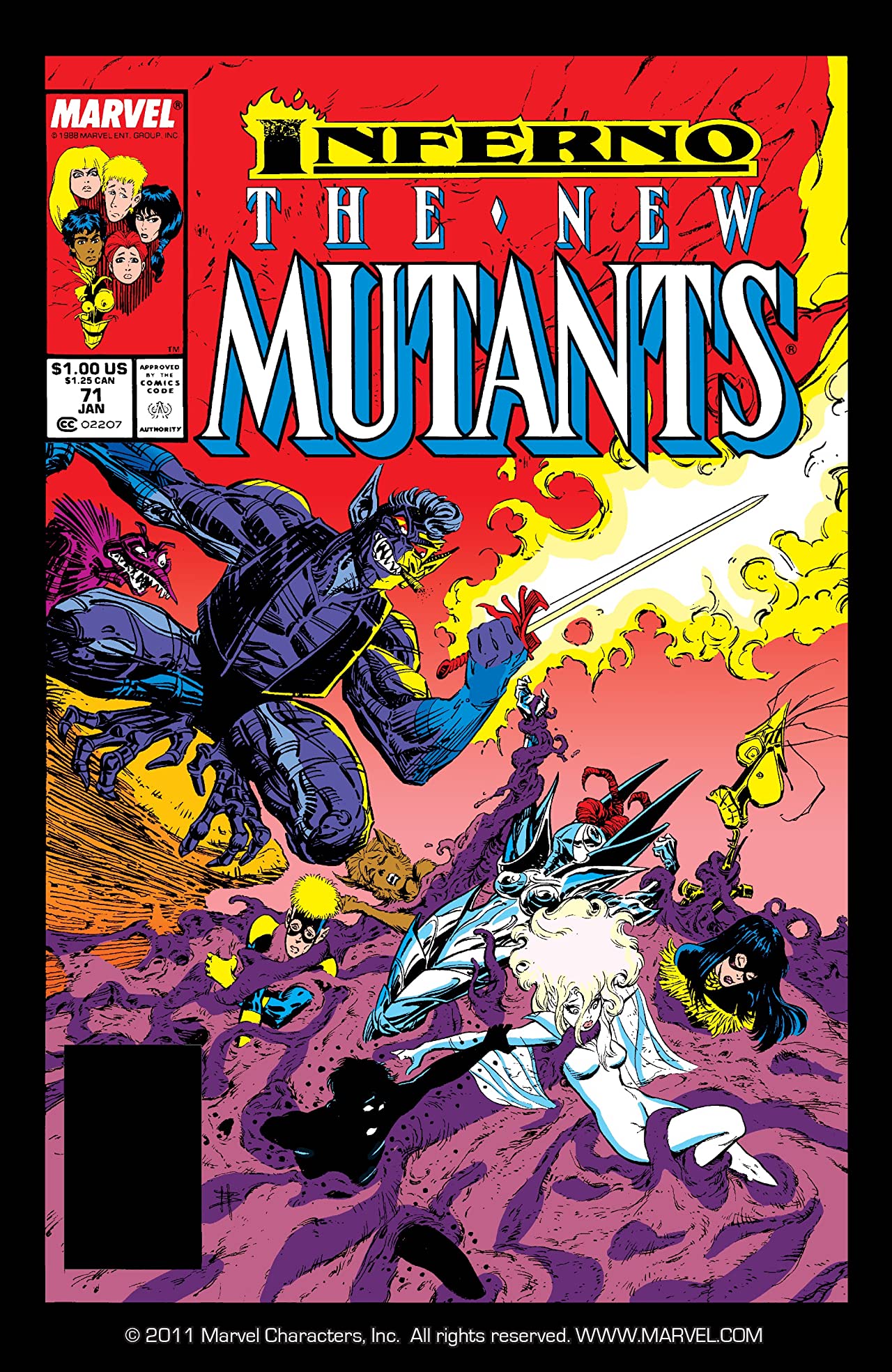 The New Mutants #71 cover
