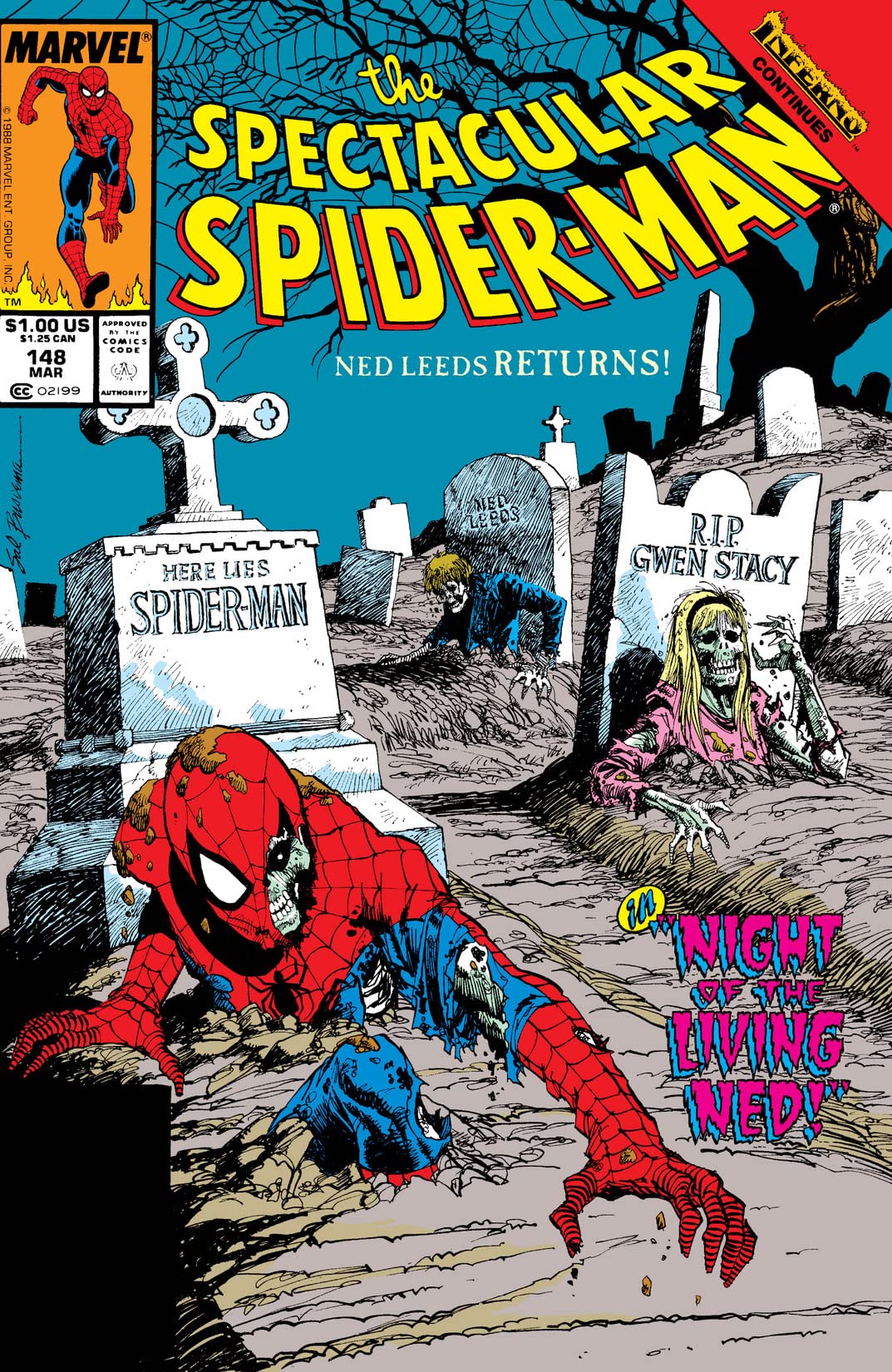 The Spectacular Spider-Man #148 cover