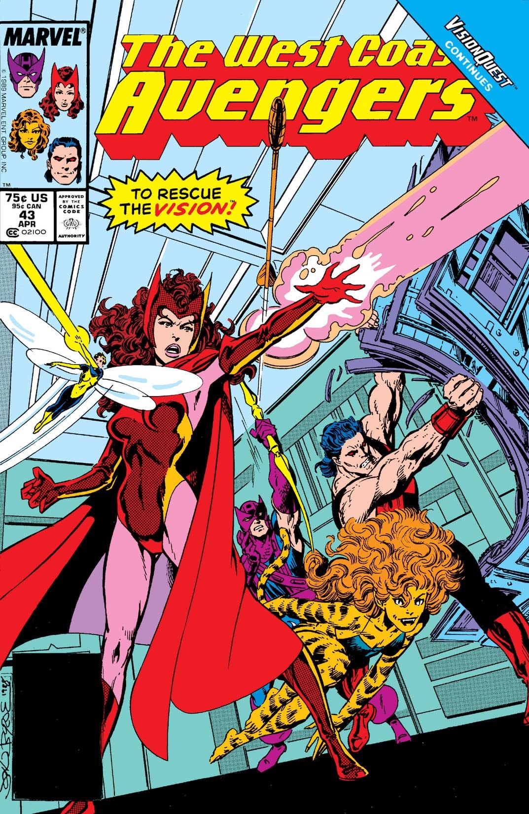 West Coast Avengers #43 cover