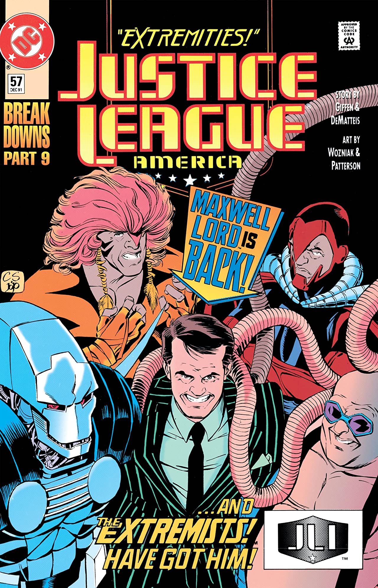 Justice League America #57 cover