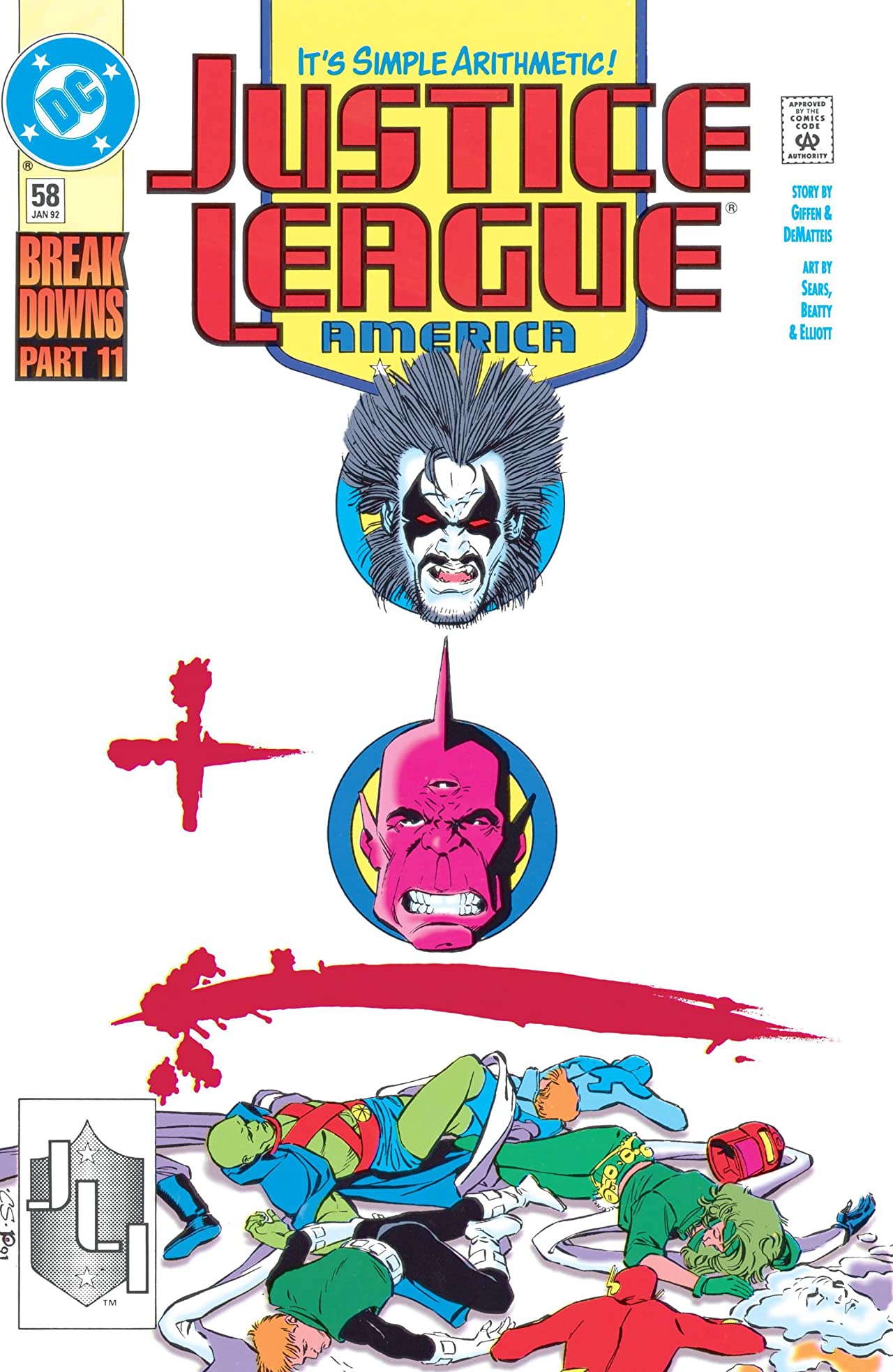 Justice League America #58 cover