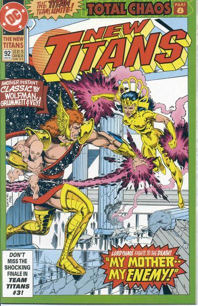 The New Titans #92 cover