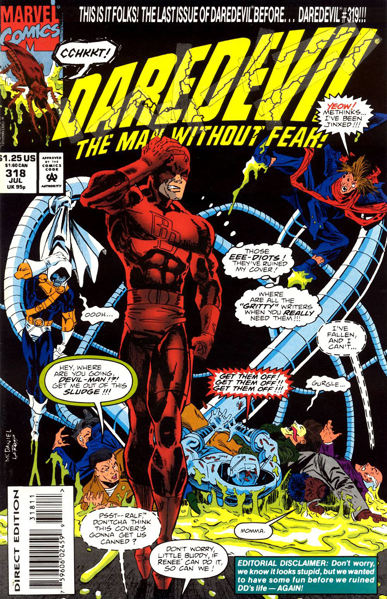 Daredevil #318 cover