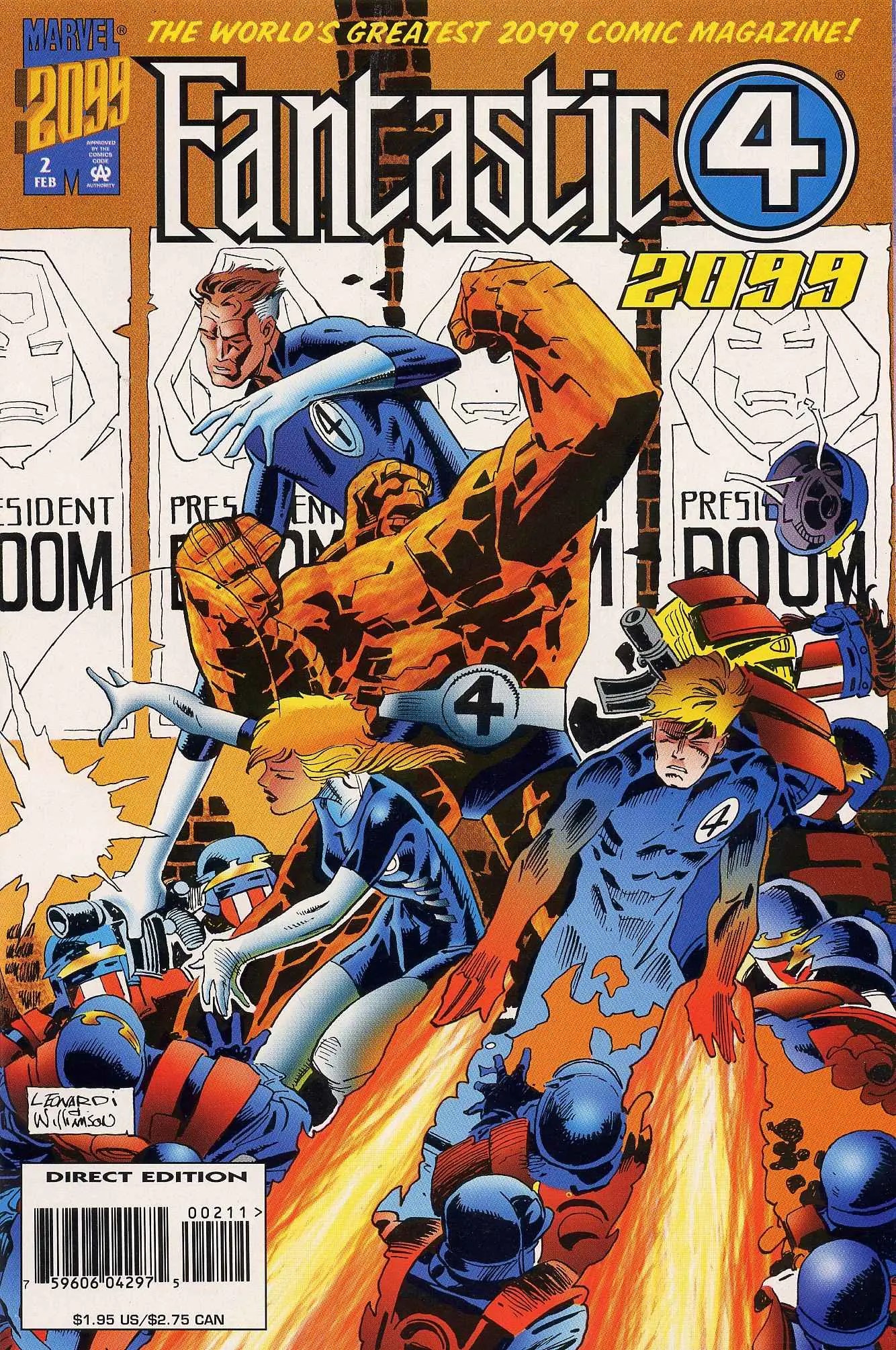 Fantastic Four 2099 #2 cover