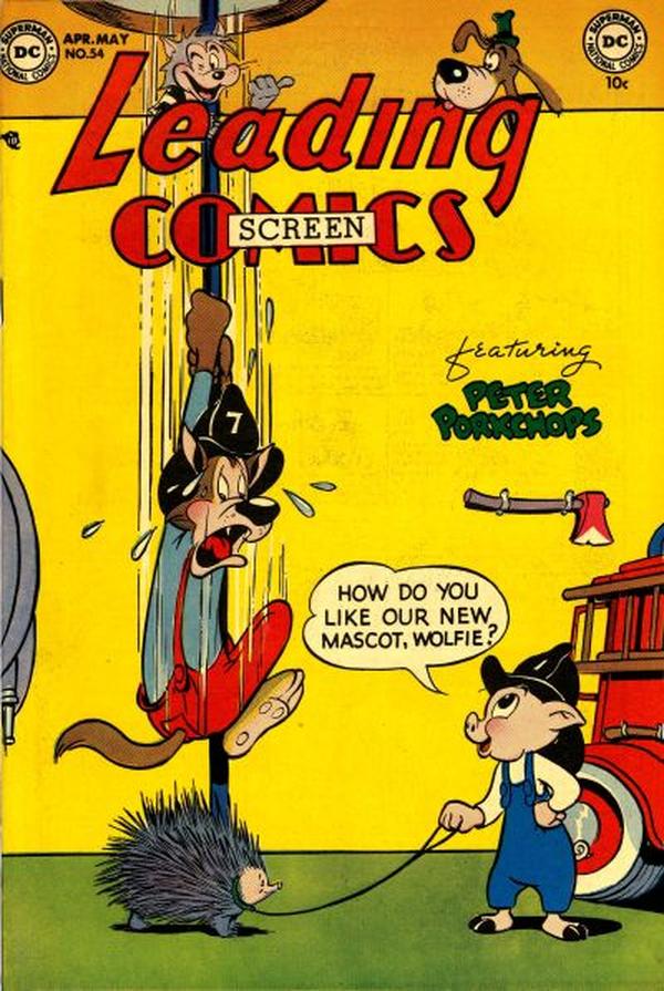 Leading Screen Comics #54 cover