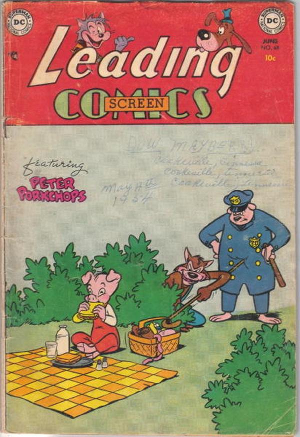 Leading Screen Comics #68 cover