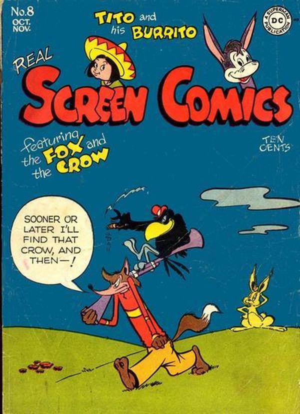 Real Screen Comics #8 cover