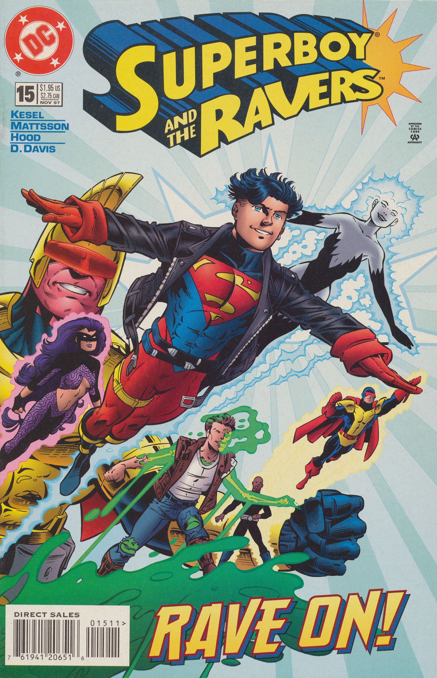 Superboy and the Ravers #15 cover