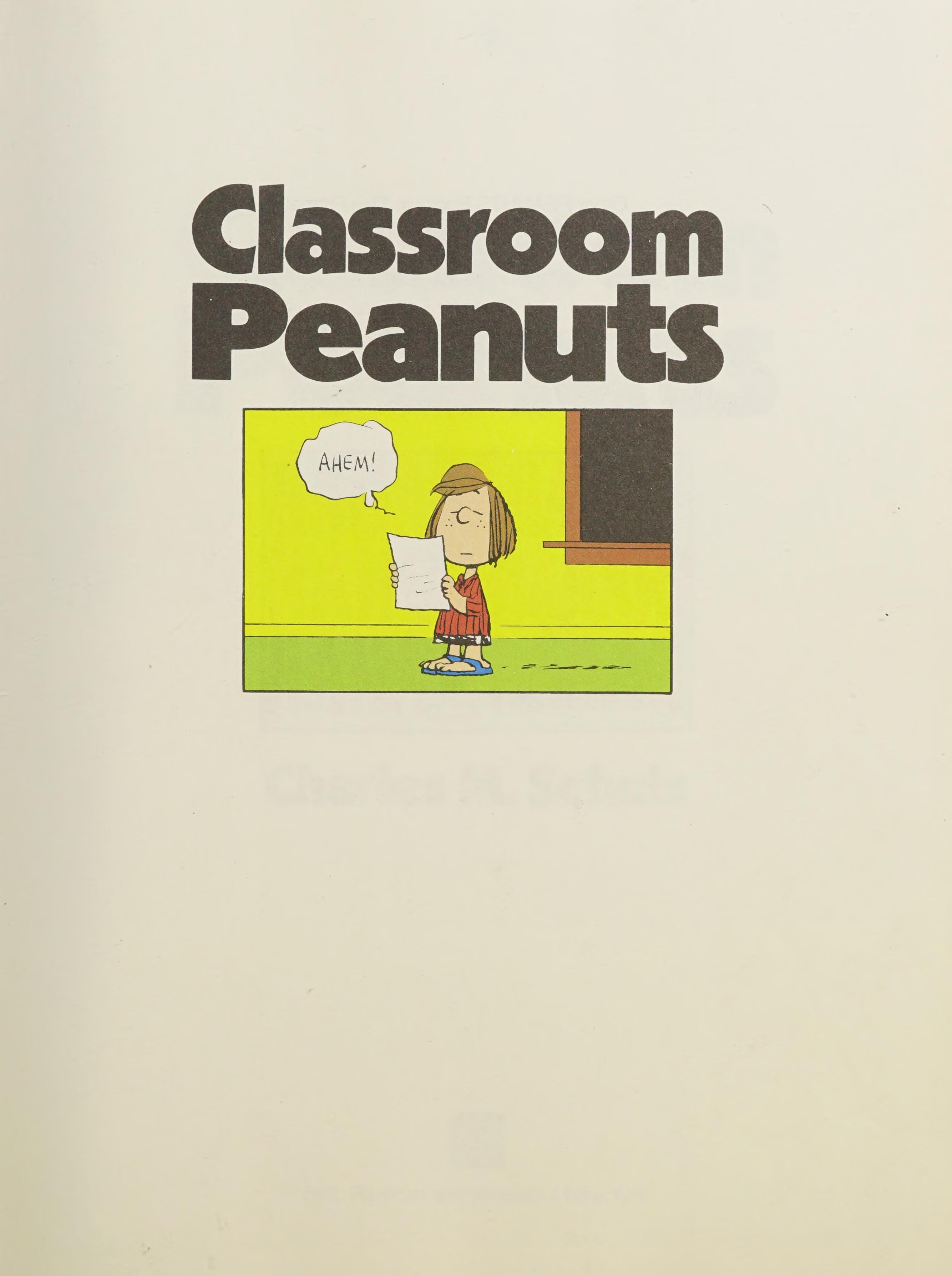 Classroom Peanuts #[nn] cover