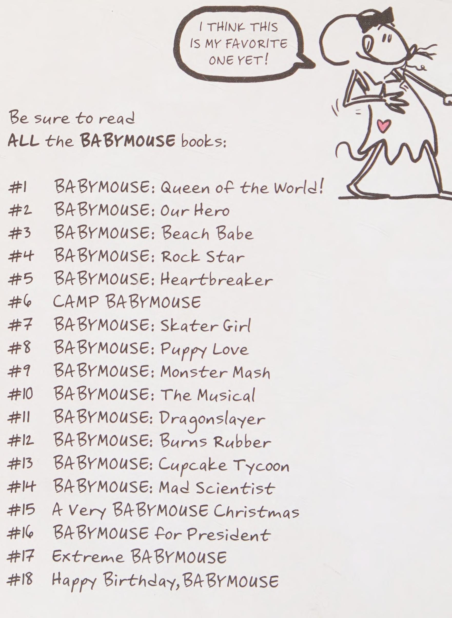 Babymouse #13 cover