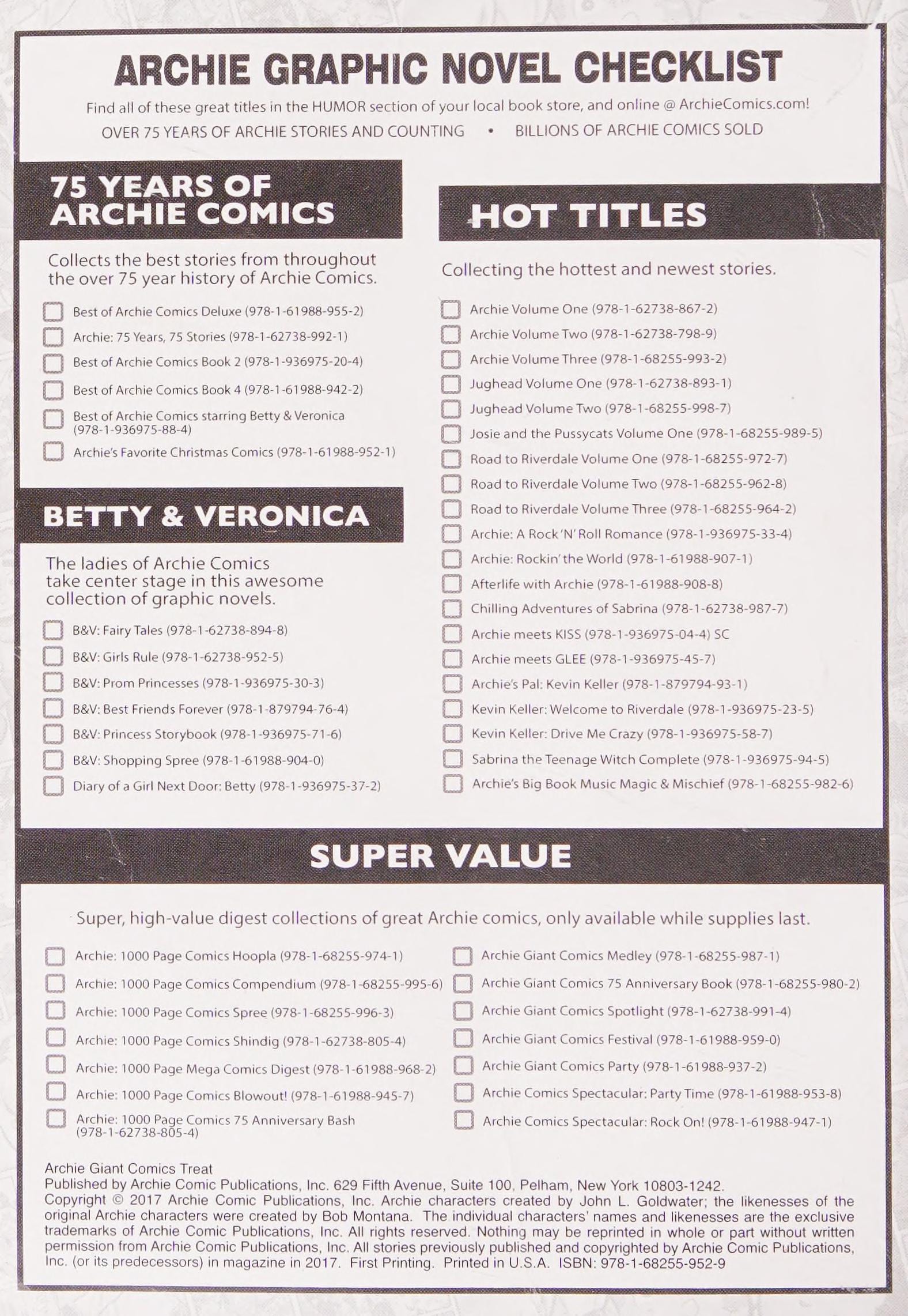 Archie Giant Comics Treat