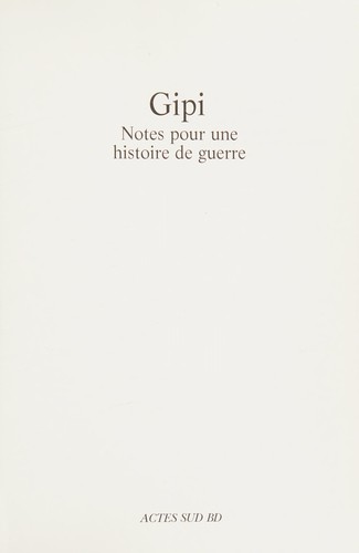 Notes pour une histoire de guerre