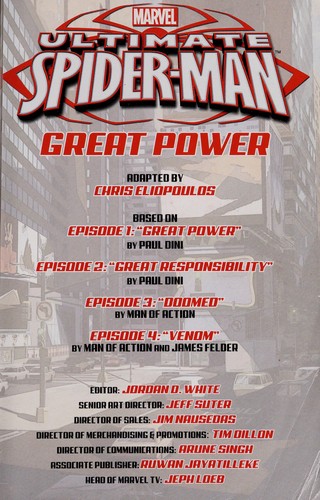 Marvel Universe Ultimate Spider-Man: Great Power #[nn] cover