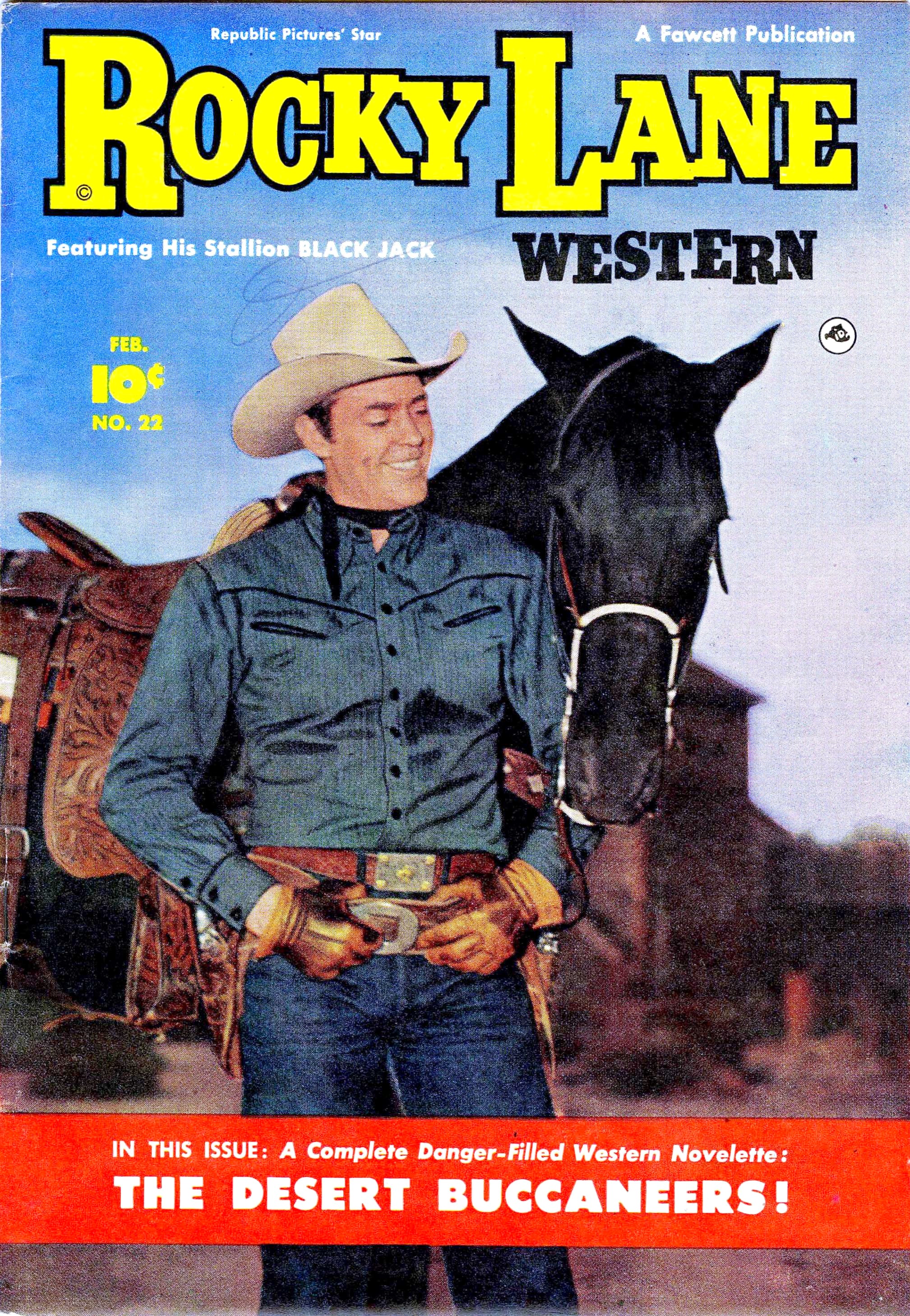 Rocky Lane Western #22 cover
