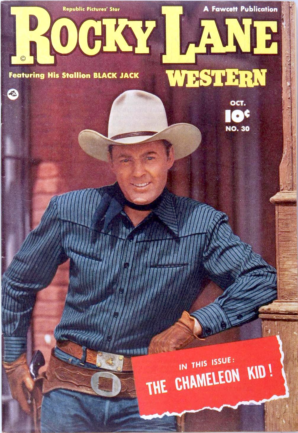Rocky Lane Western #30 cover