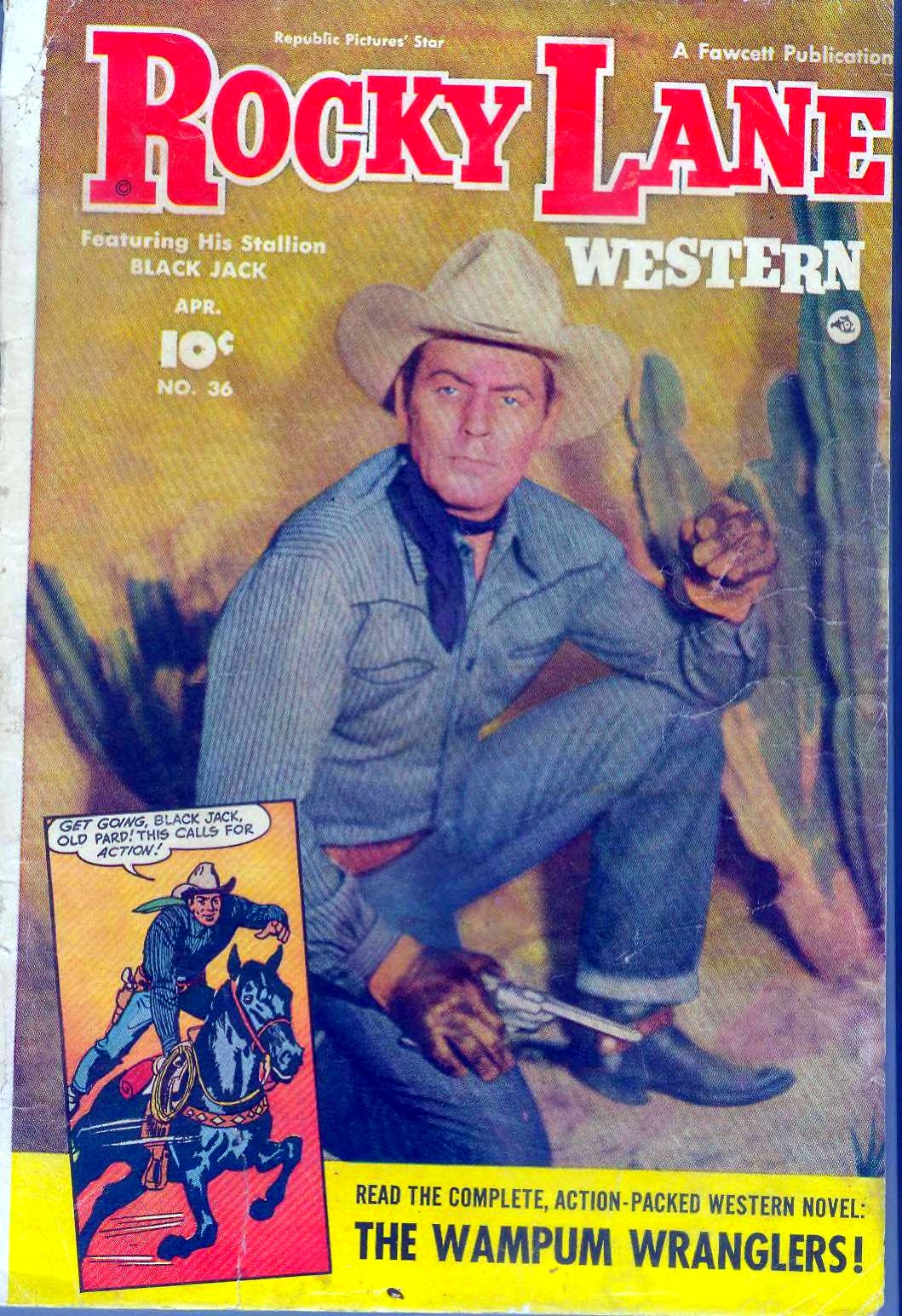 Rocky Lane Western #36 cover