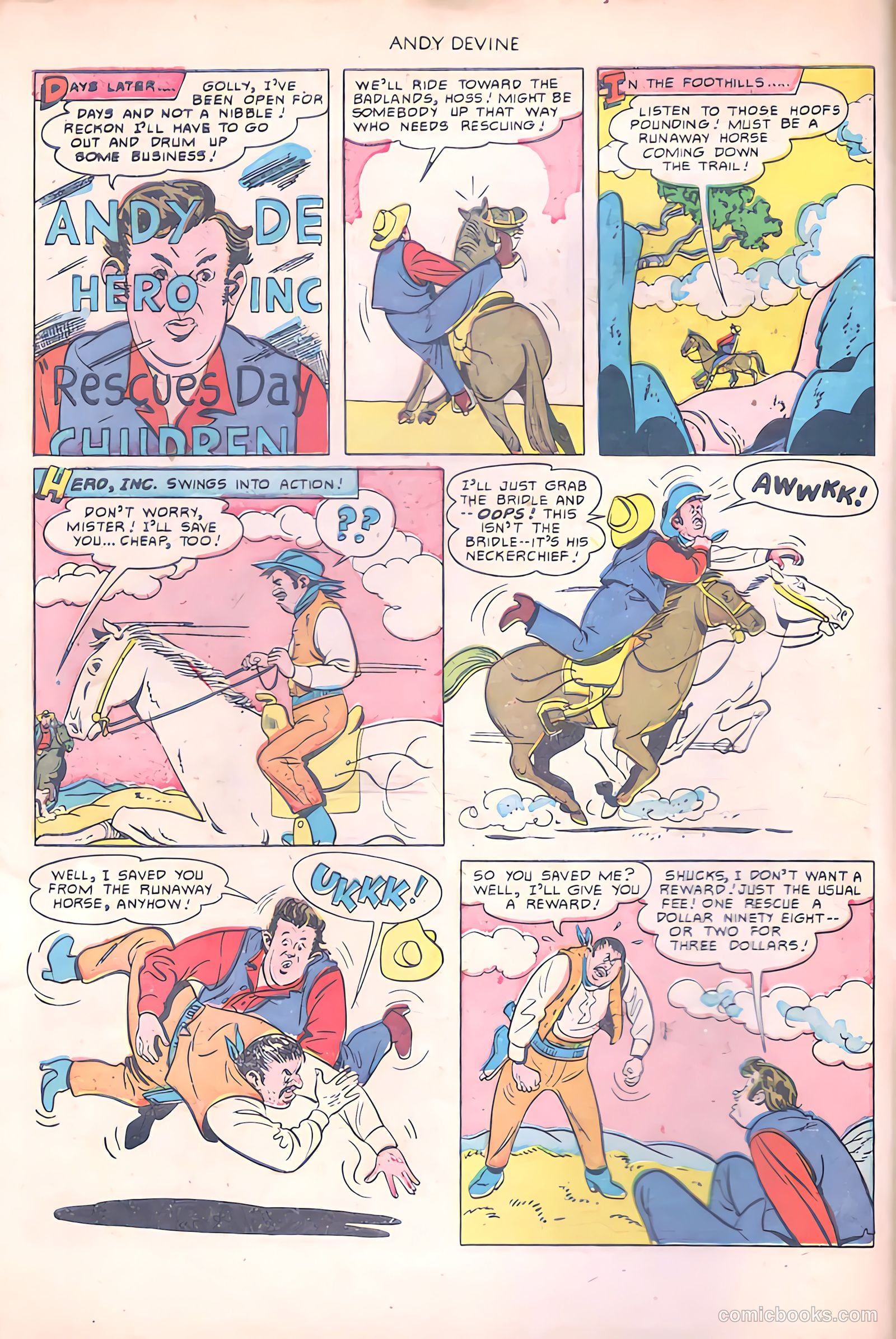 Andy Devine [Andy Devine Western] #2 (1951) — page 5 of 34