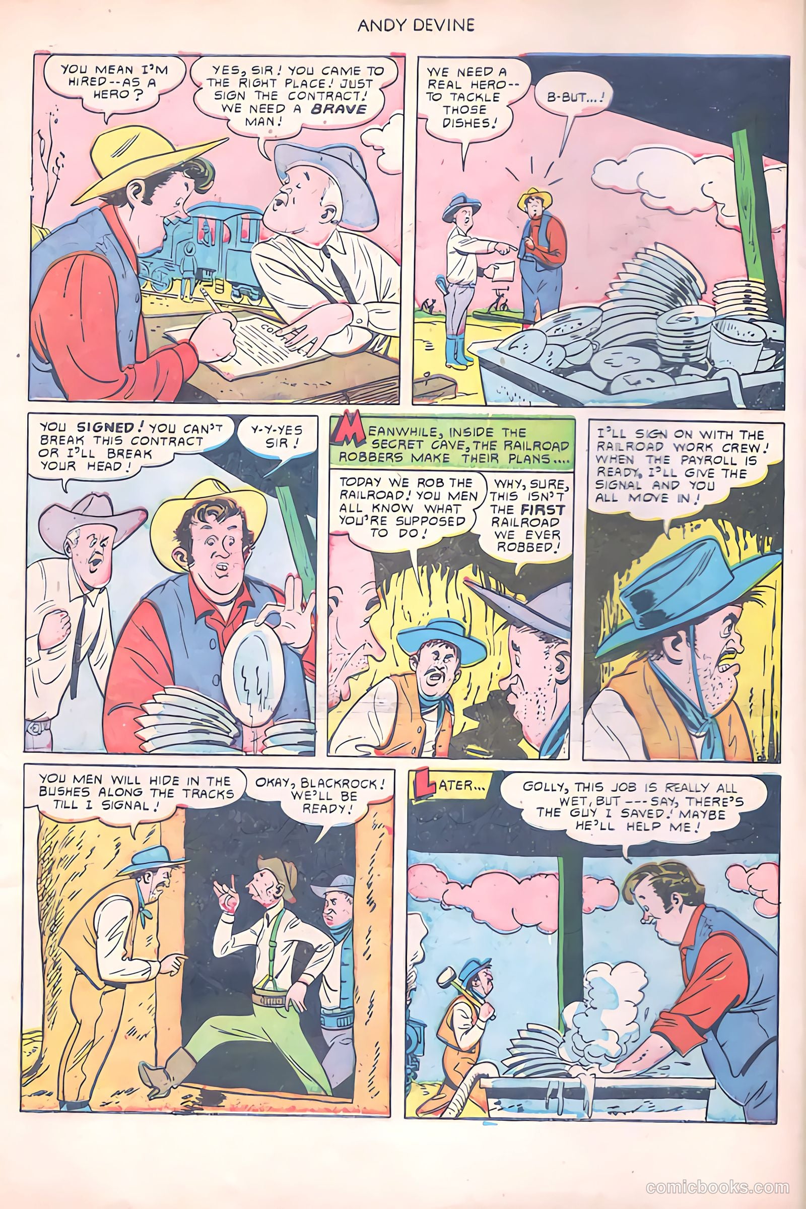 Andy Devine [Andy Devine Western] #2 (1951) — page 9 of 34