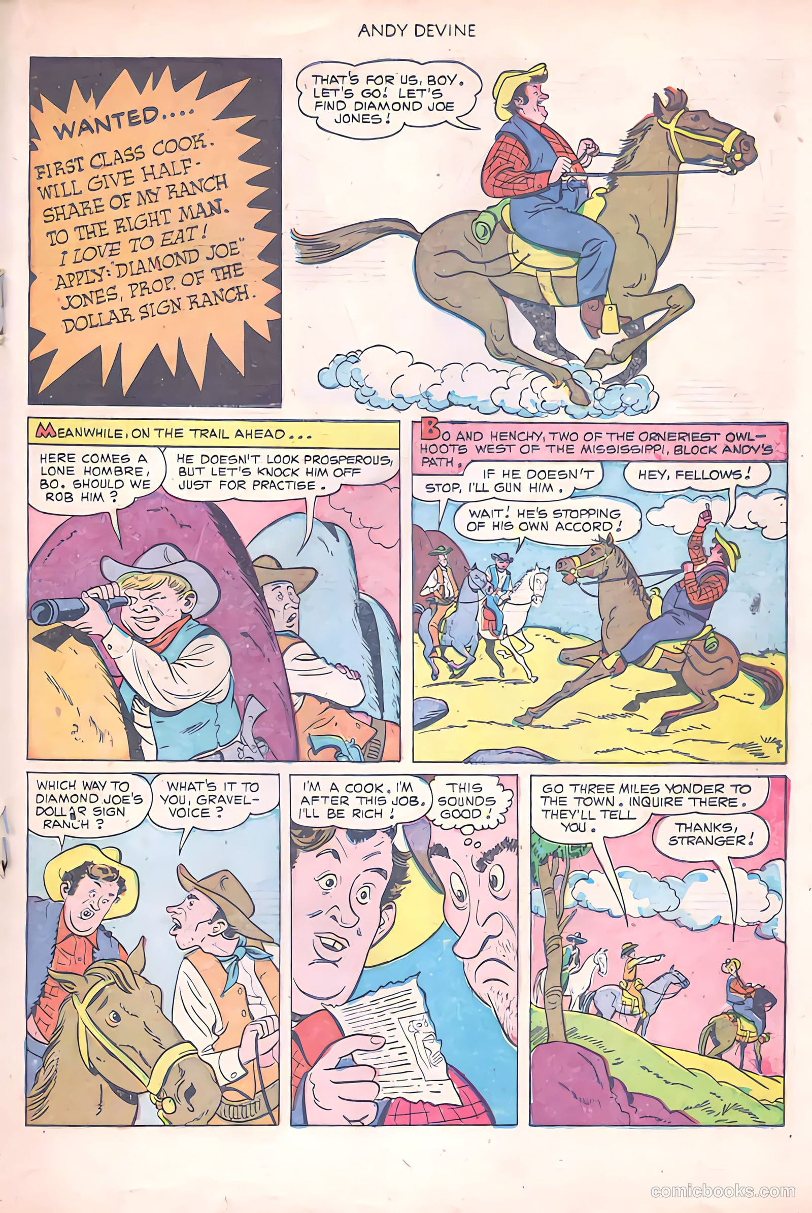 Andy Devine [Andy Devine Western] #2 (1951) — page 18 of 34
