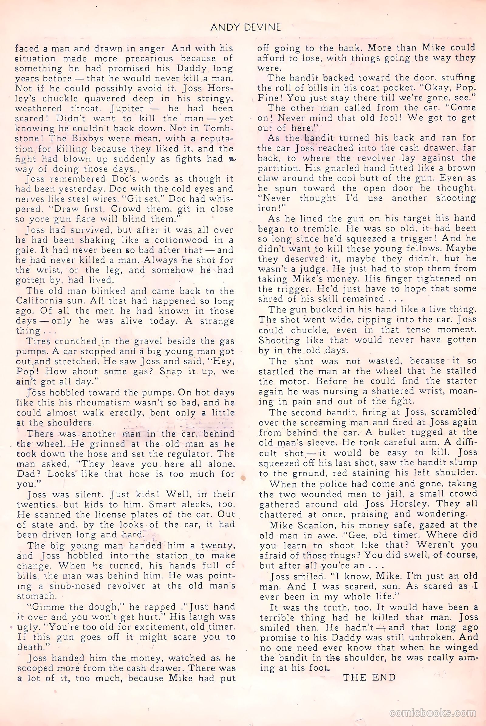 Andy Devine [Andy Devine Western] #2 (1951) — page 25 of 34