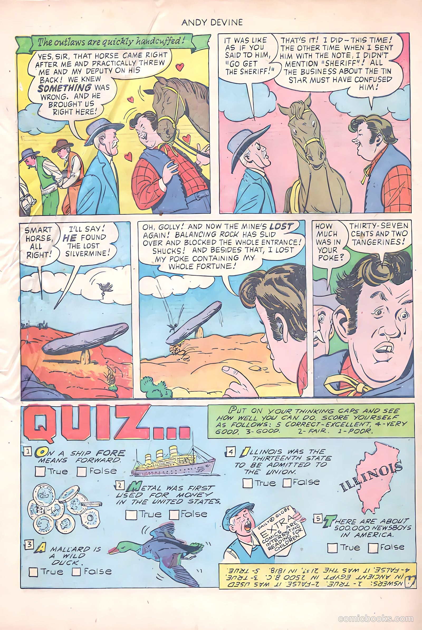 Andy Devine [Andy Devine Western] #2 (1951) — page 33 of 34