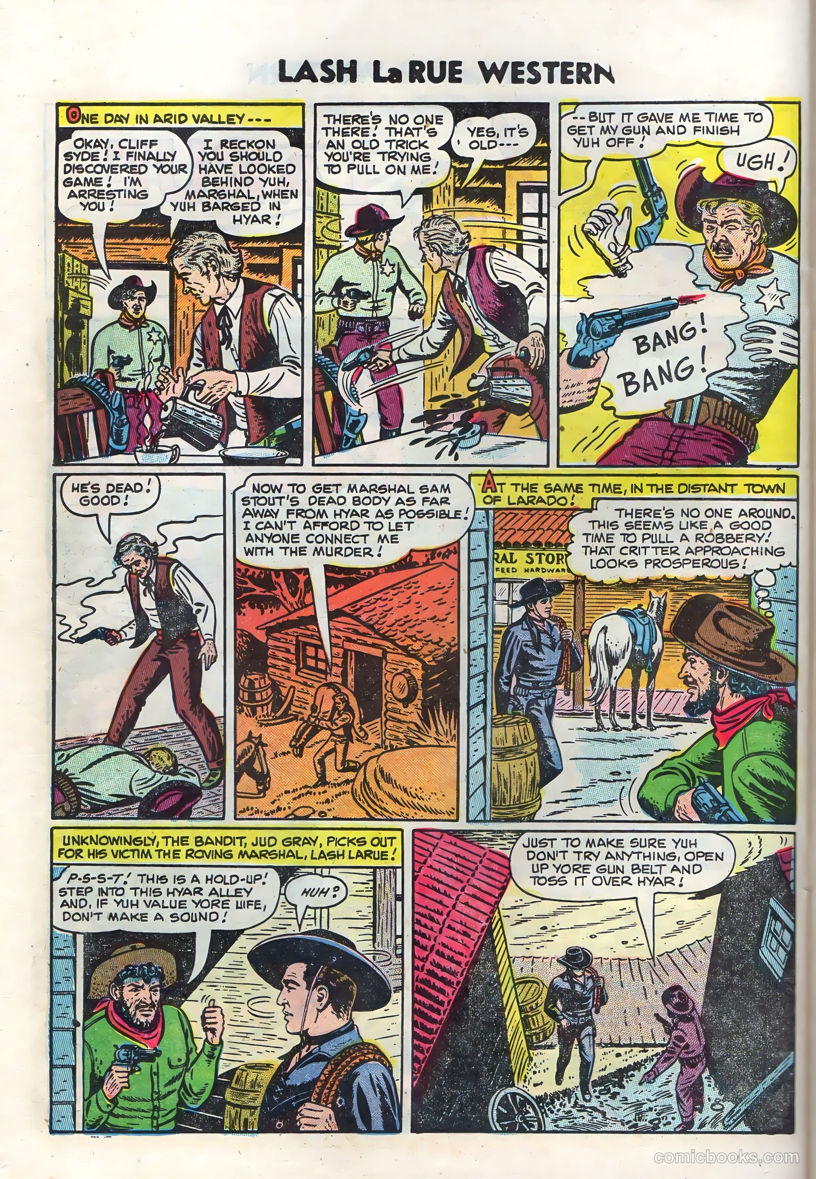 Lash La Rue Western #50 (1954) — page 22 of 36