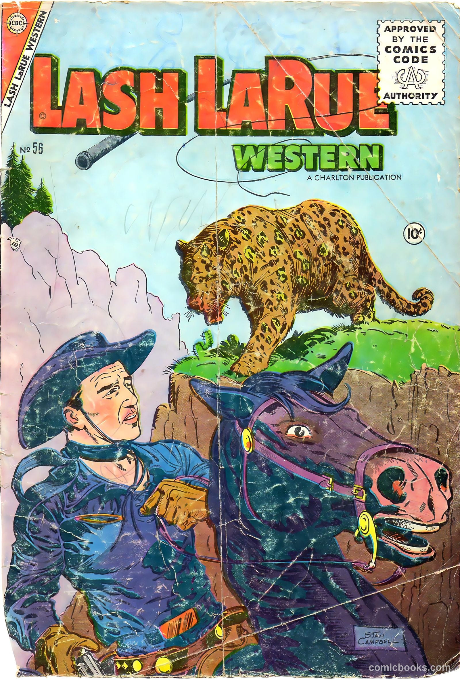Lash La Rue Western #56 cover