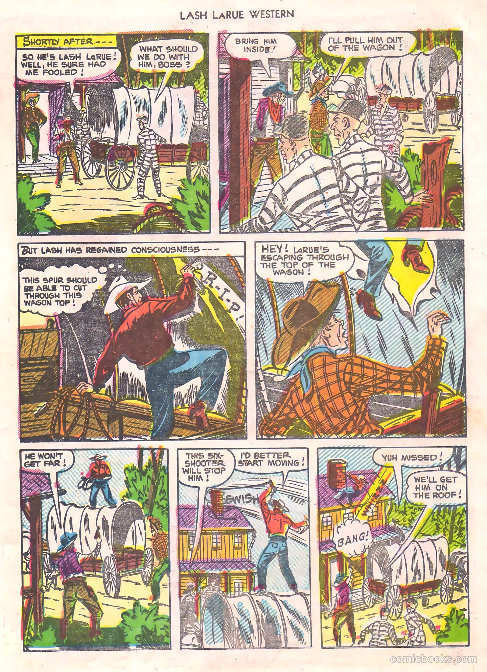 Lash La Rue Western #56 (1955) — page 23 of 36