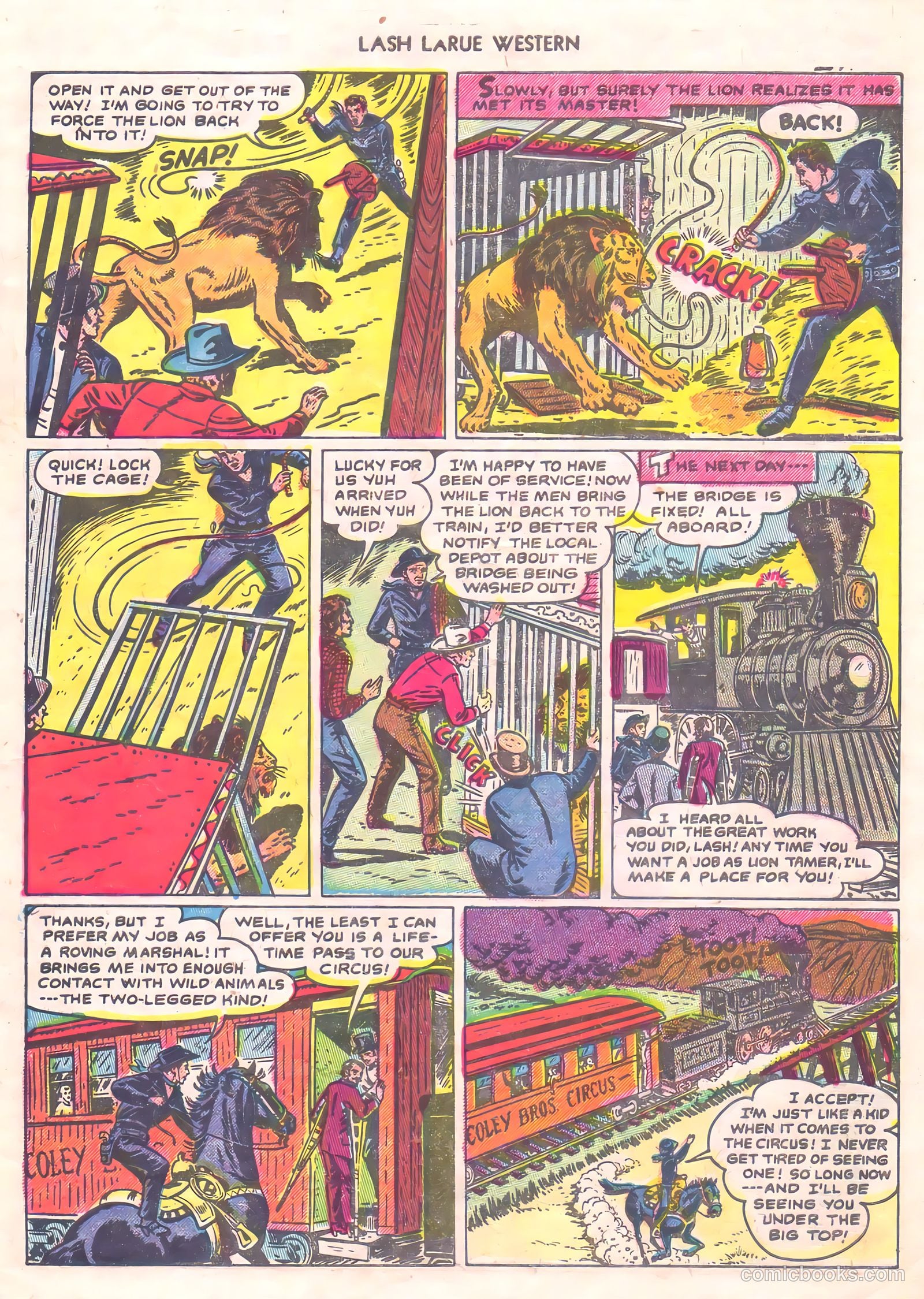Lash La Rue Western #56 (1955) — page 33 of 36