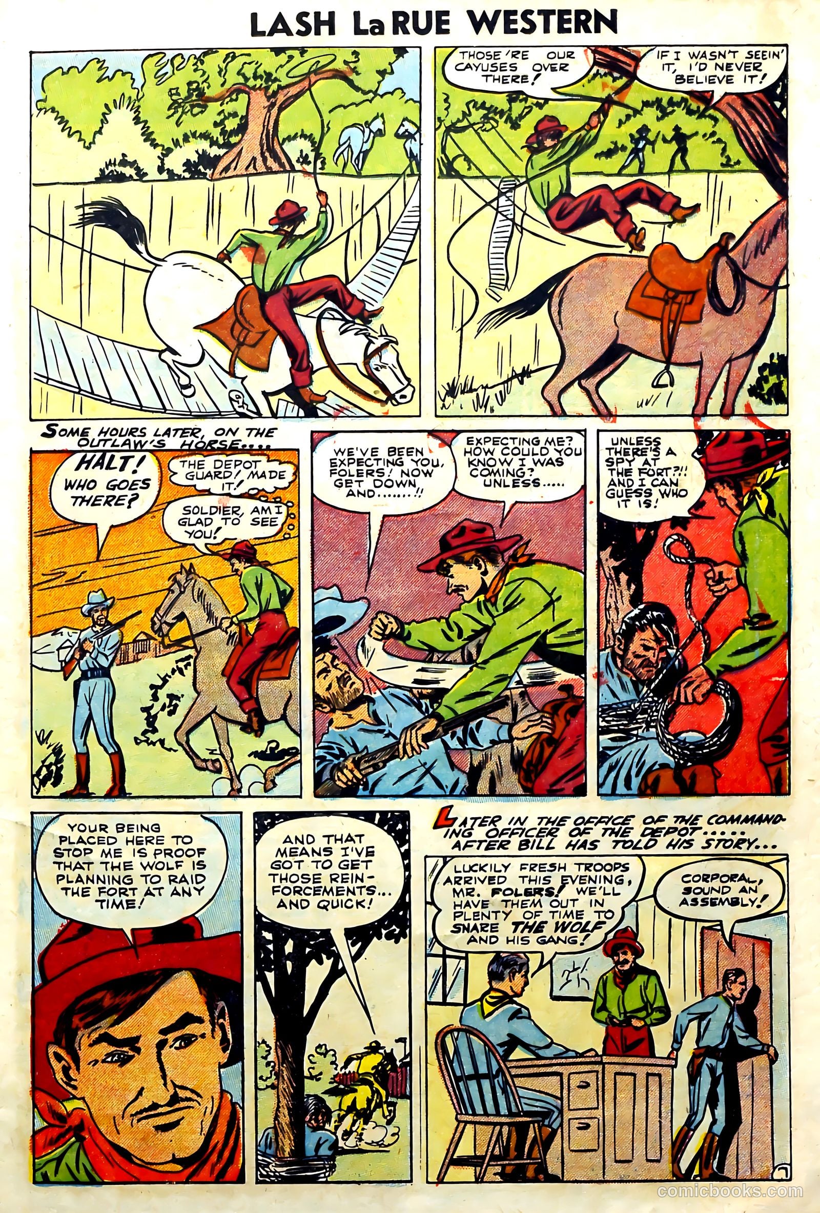 Lash La Rue Western #57 (1955) — page 21 of 36